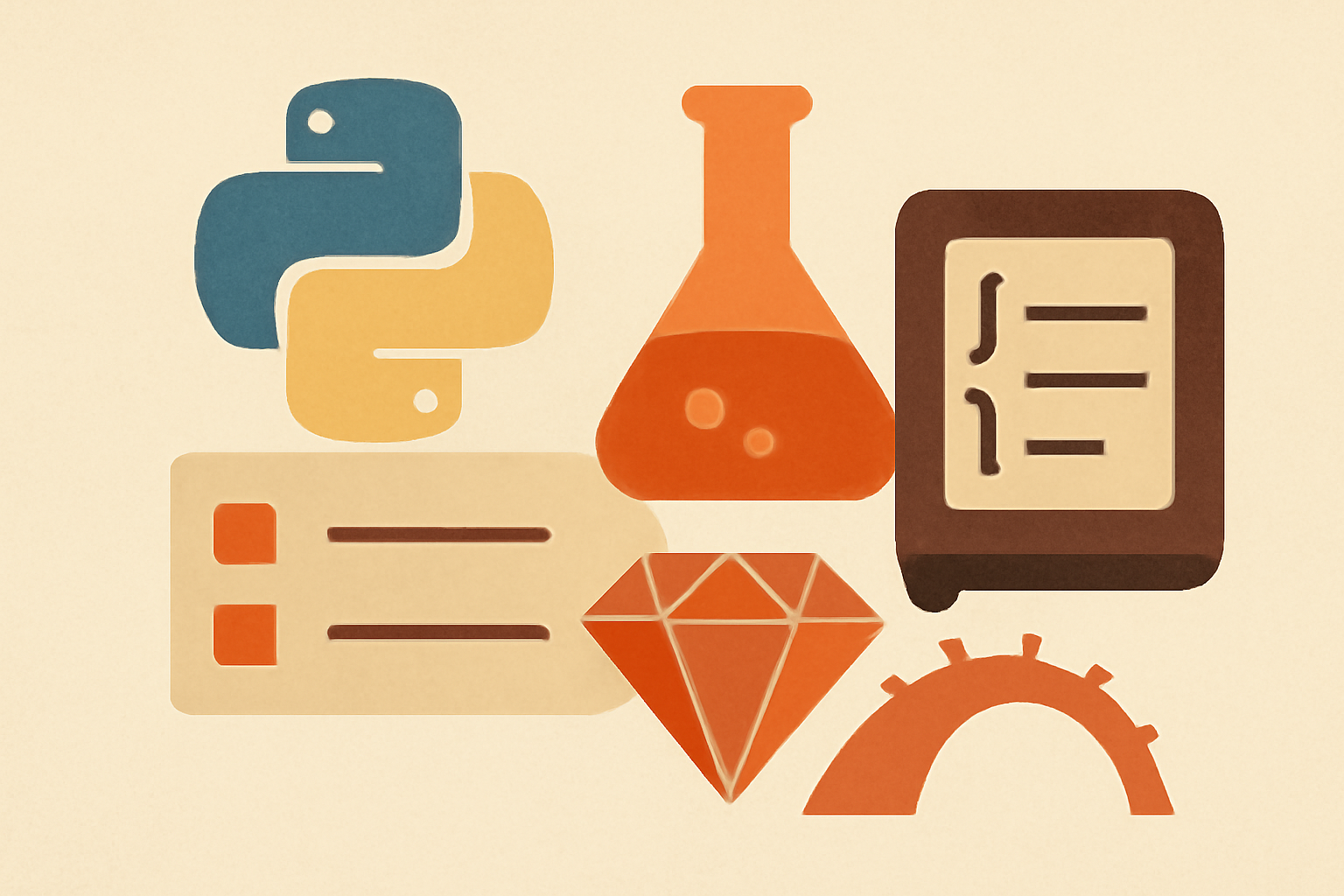 An abstract illustration to accompany an article titled “Rails Style Params in Python and Flask”. The article covers:...